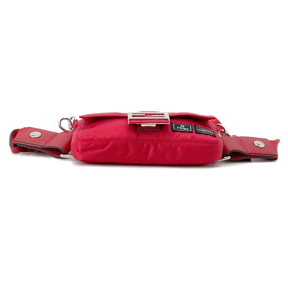 FENDI Mamma Baguette Porter Collaboration Red7AS138 Nylon Size Mini