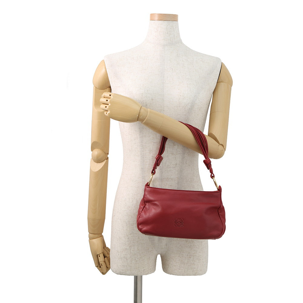 LOEWE Anagram Handbag Red Leather