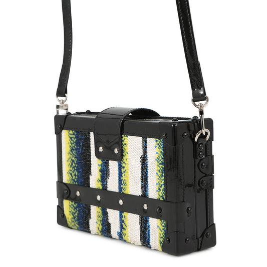 LOUIS VUITTON Petite Malle Noir/Multicolor Patent Leather Sequins