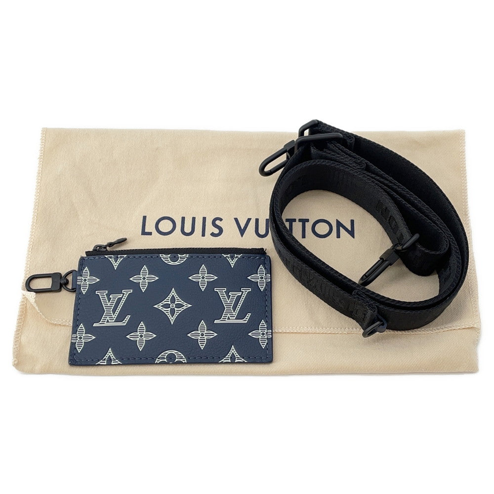 LOUIS VUITTON Gaston Wearable Wallet Navy/WhiteM83384 Monogram Shadow