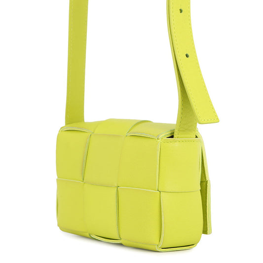 Bottega Veneta Candy Cassette Mini Shoulder Bag Acid kiwi666688 Lambskin