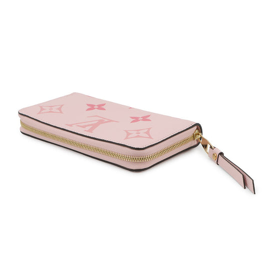 LOUIS VUITTON Zippy Wallet Buton de RoseM80403 Monogram Empreinte Leather