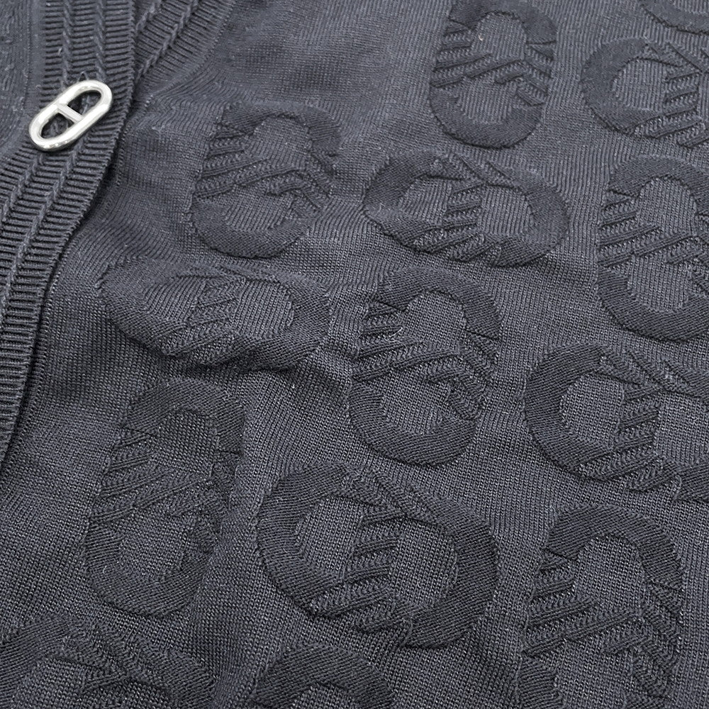 HERMES chaine d'ancre cardigan Size 36 Black3E2706D3 Silk57% Cotton43%