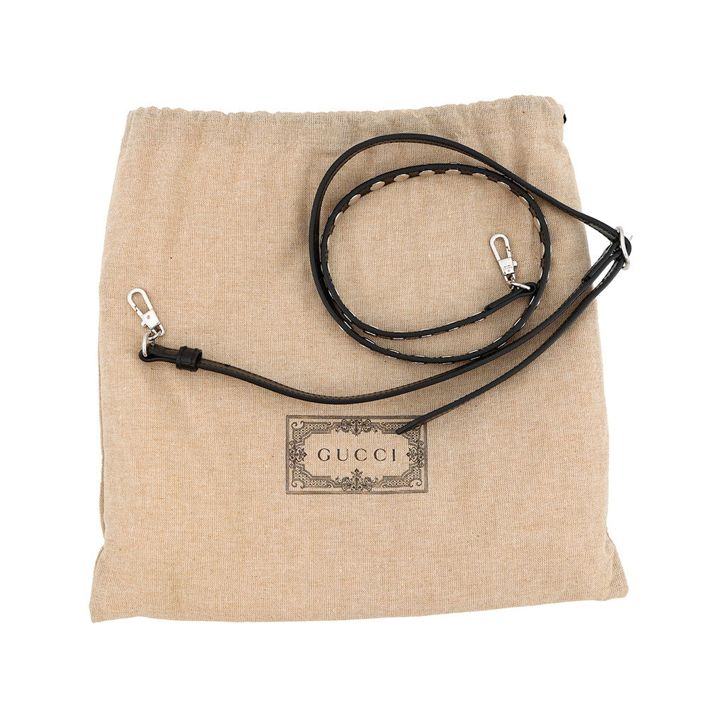 GUCCI Diana Bamboo Black715775 Leather Metal