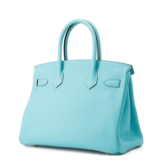 HERMES Birkin Blue Atoll Togo Leather Size 30