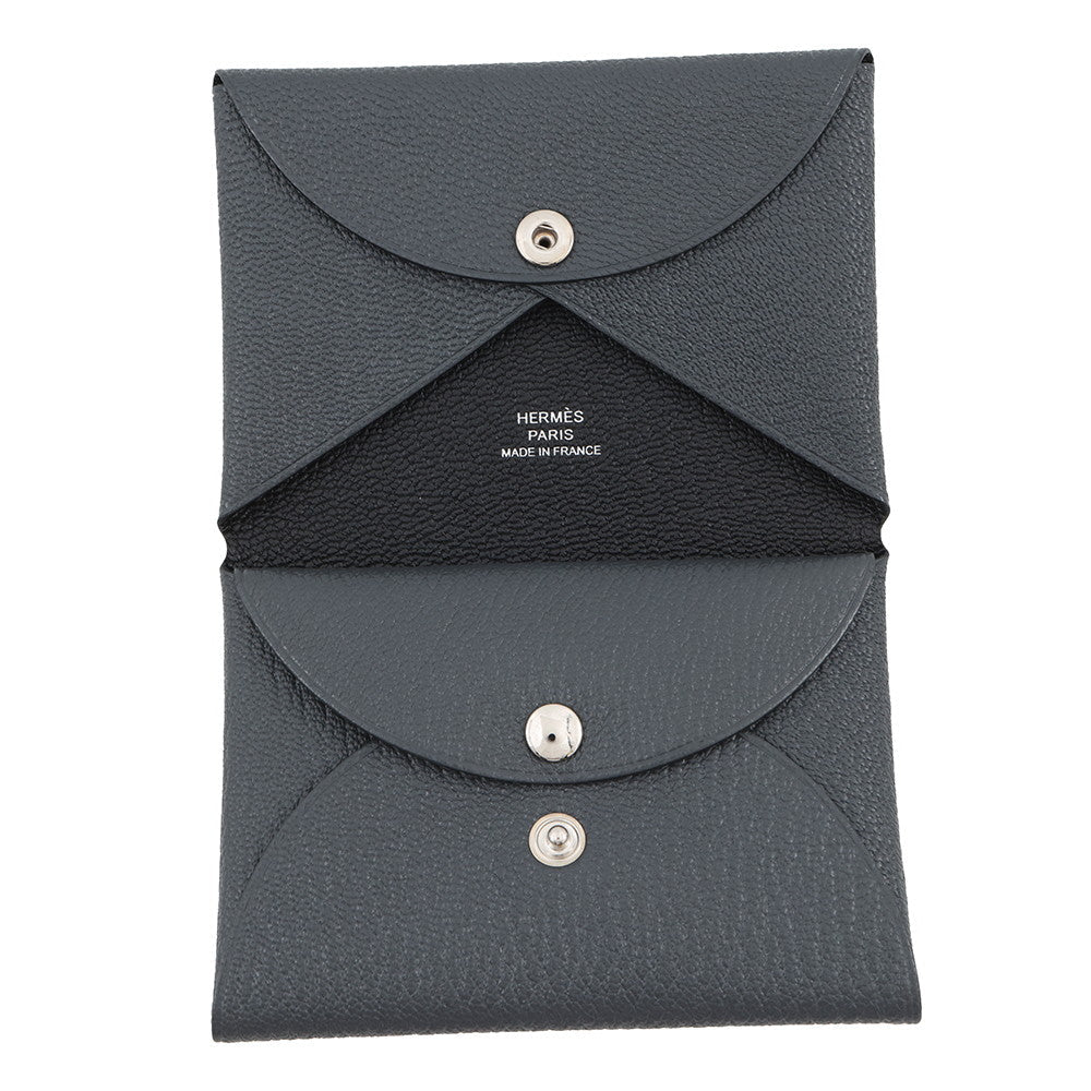 HERMES Calvi Duo Grimist/Black Chevre Myzore Goatskin