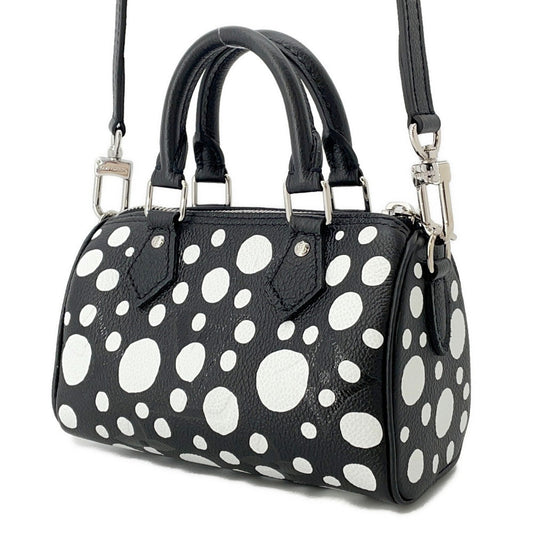 LOUIS VUITTON LV × YK Nano Speedy Noir/WhiteM81910 Monogram Empreinte Leather Infinity Dot
