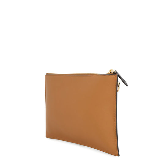 FENDI Clutch Bag Brown8N0149 Leather
