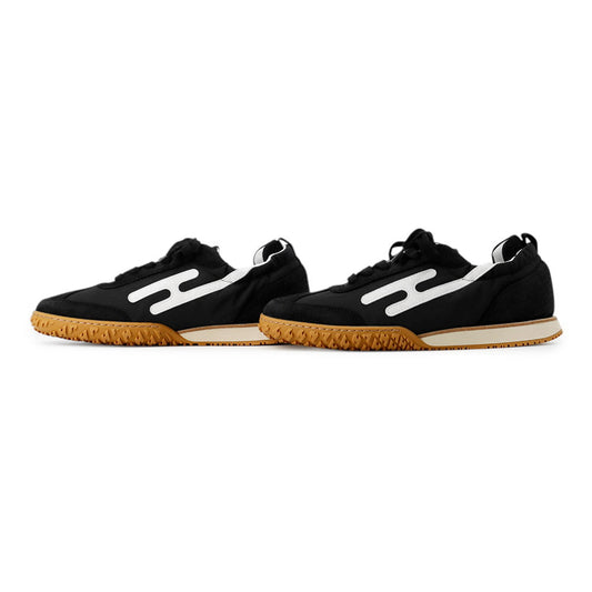 HERMES Sneakers 《Jet》 BlackH252013Z 02350 Parachute Fabric Chèvre Velour Size 37
