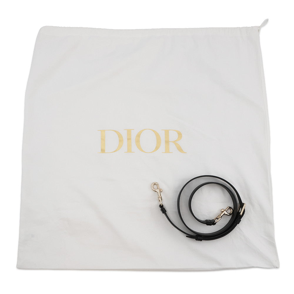 Dior Macrocannage Book Tote Bag BlackM1324OWHP Calf Leather Size Medium