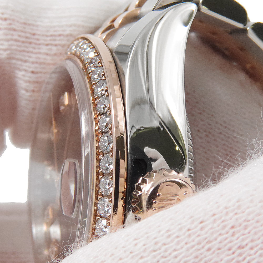 ROLEX Lady-Datejust Diamond Bezel W28mm Stainless Steel K18PG Chocolate Dial279381RBR
