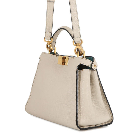 FENDI Peekaboo Iconic Essential Beige8BN302 Leather