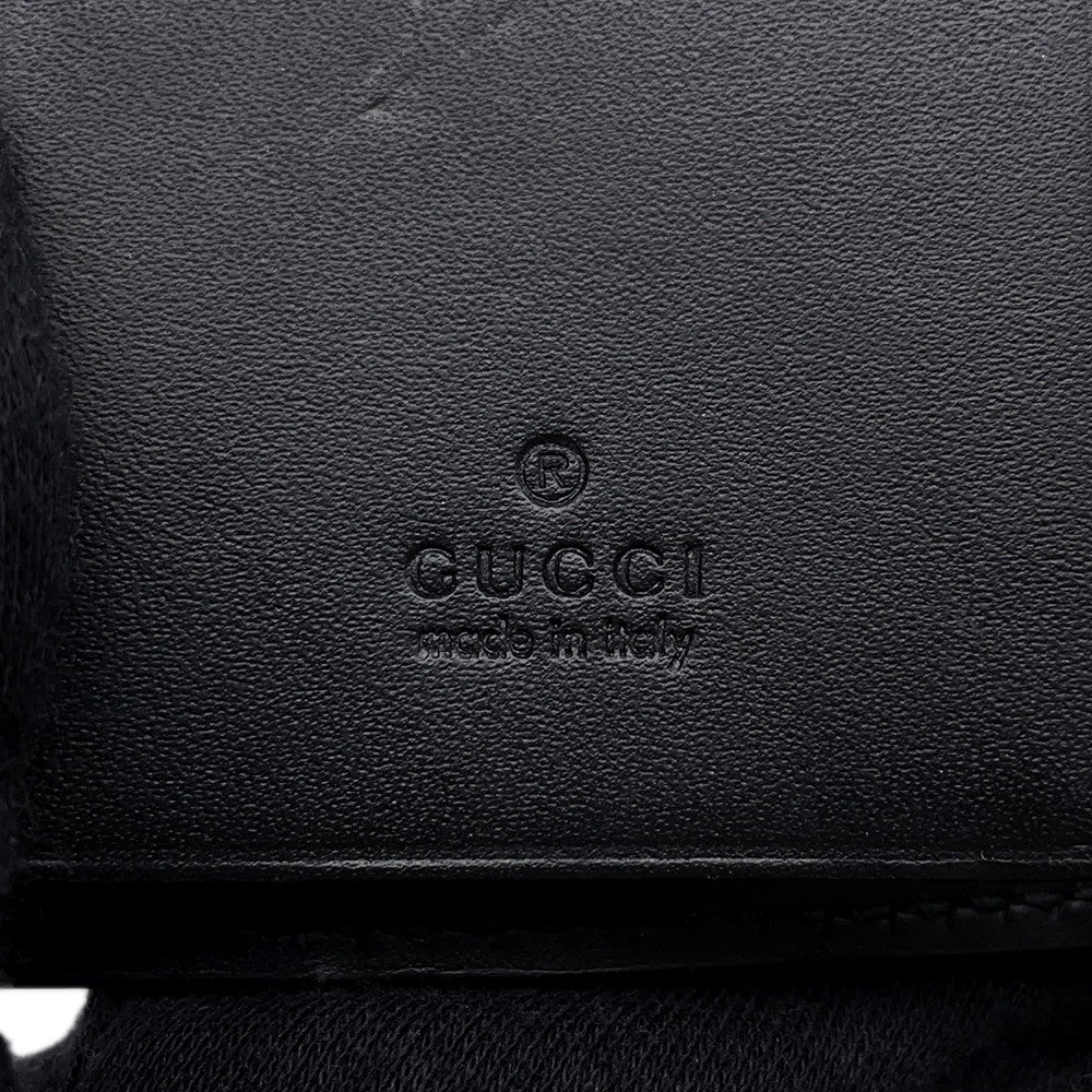 GUCCI Guccissima 6-Key Case Black138093 Leather