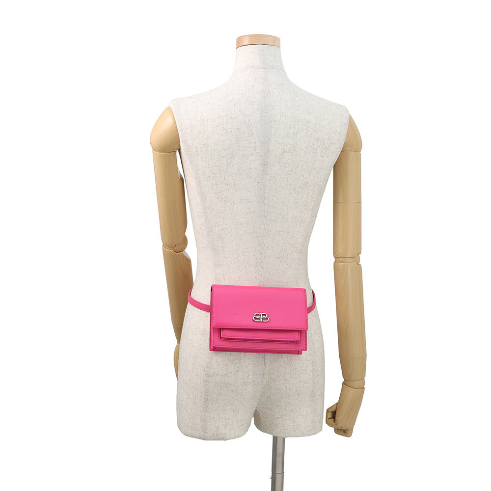 BALENCIAGA Sharp 2WAY Shoulder Bag Pink594938 Leather Size XS
