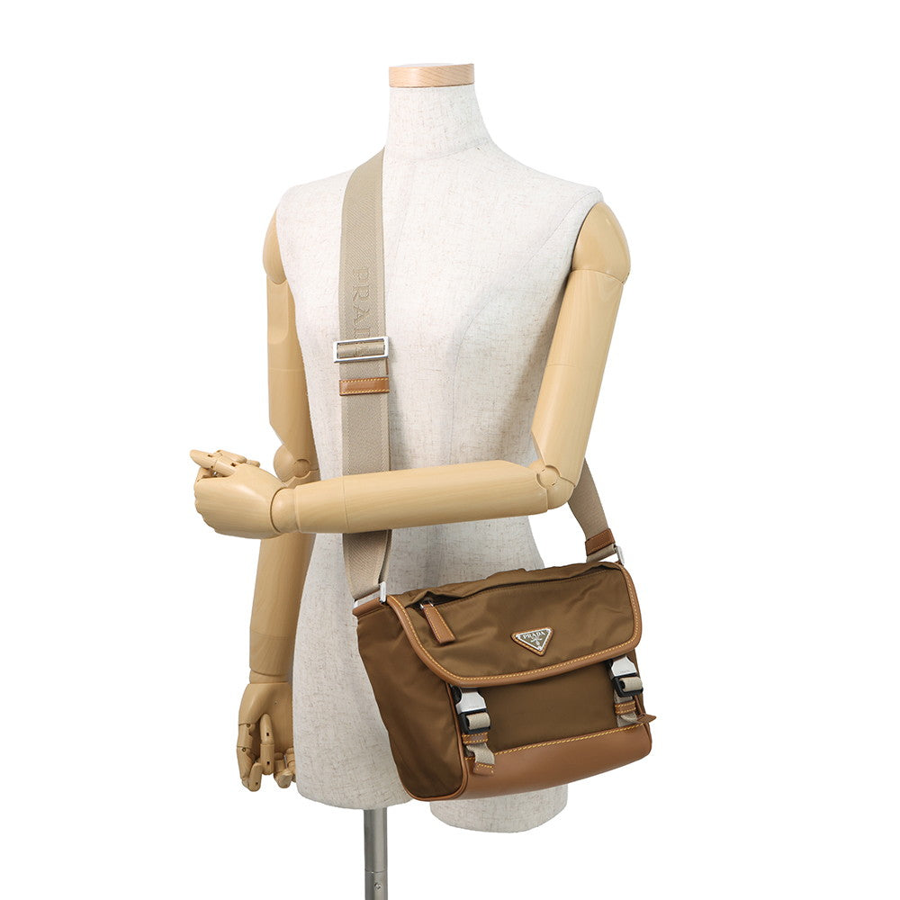 PRADA Re-Nylon messenger bag Brown2VD066 Nylon Leather