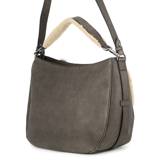 Dior Saddle 2-way soft bag Brown Leather Mouton