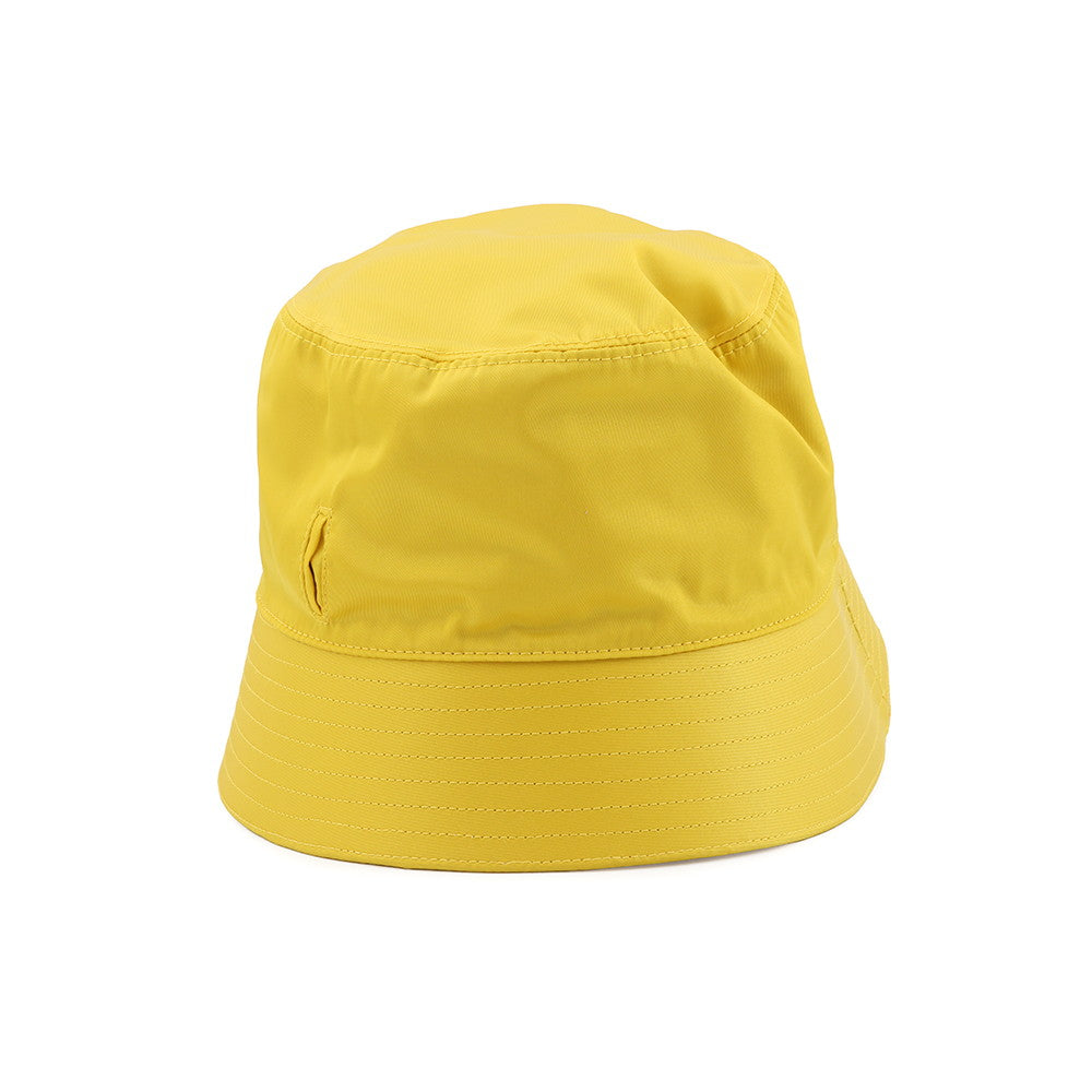 PRADA Re-Nylon Triangle Logo Bucket Hat with Mini Pouch Yellow2HC282 Nylon