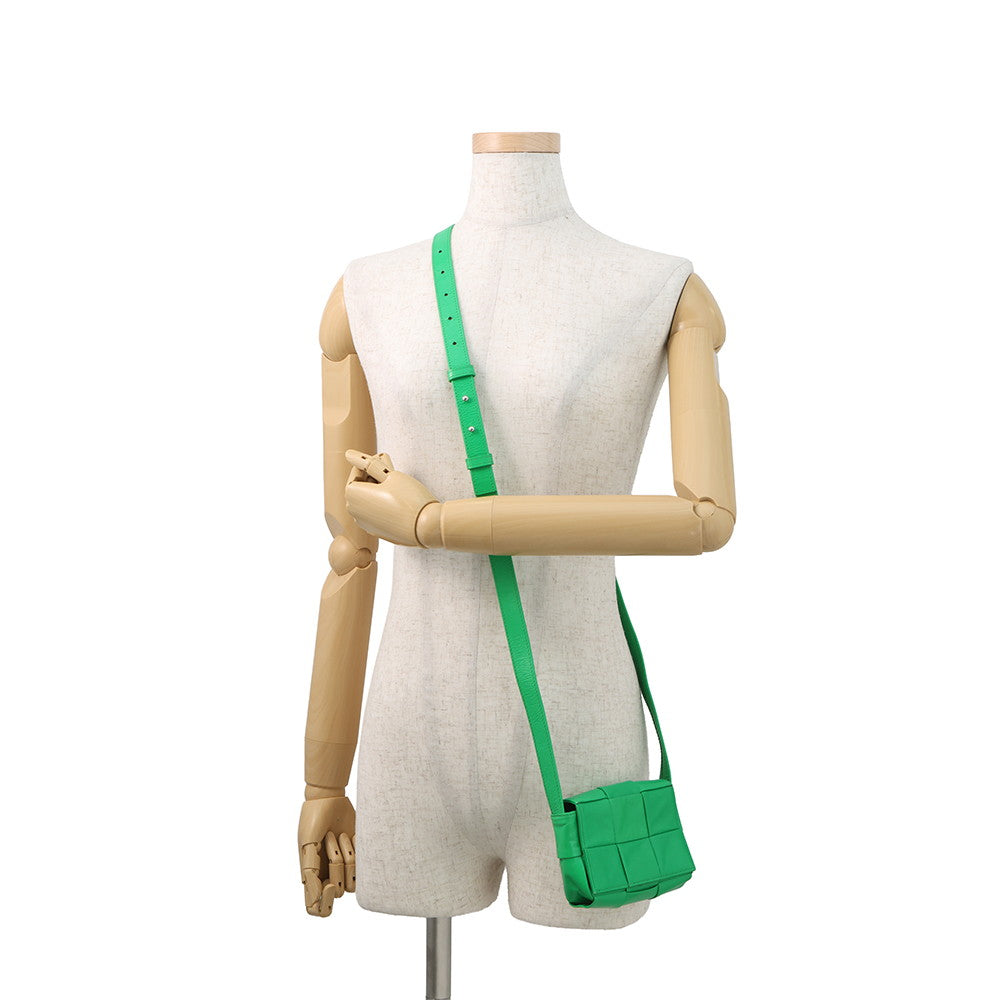 Bottega Veneta Candy Cassette Shoulder Parakeet667048 Calf Leather Size Mini