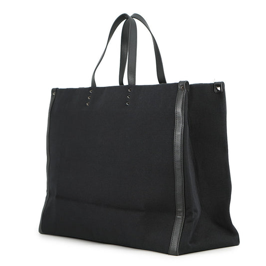 Valentino Garavani VLTN Tote Black Canvas Leather