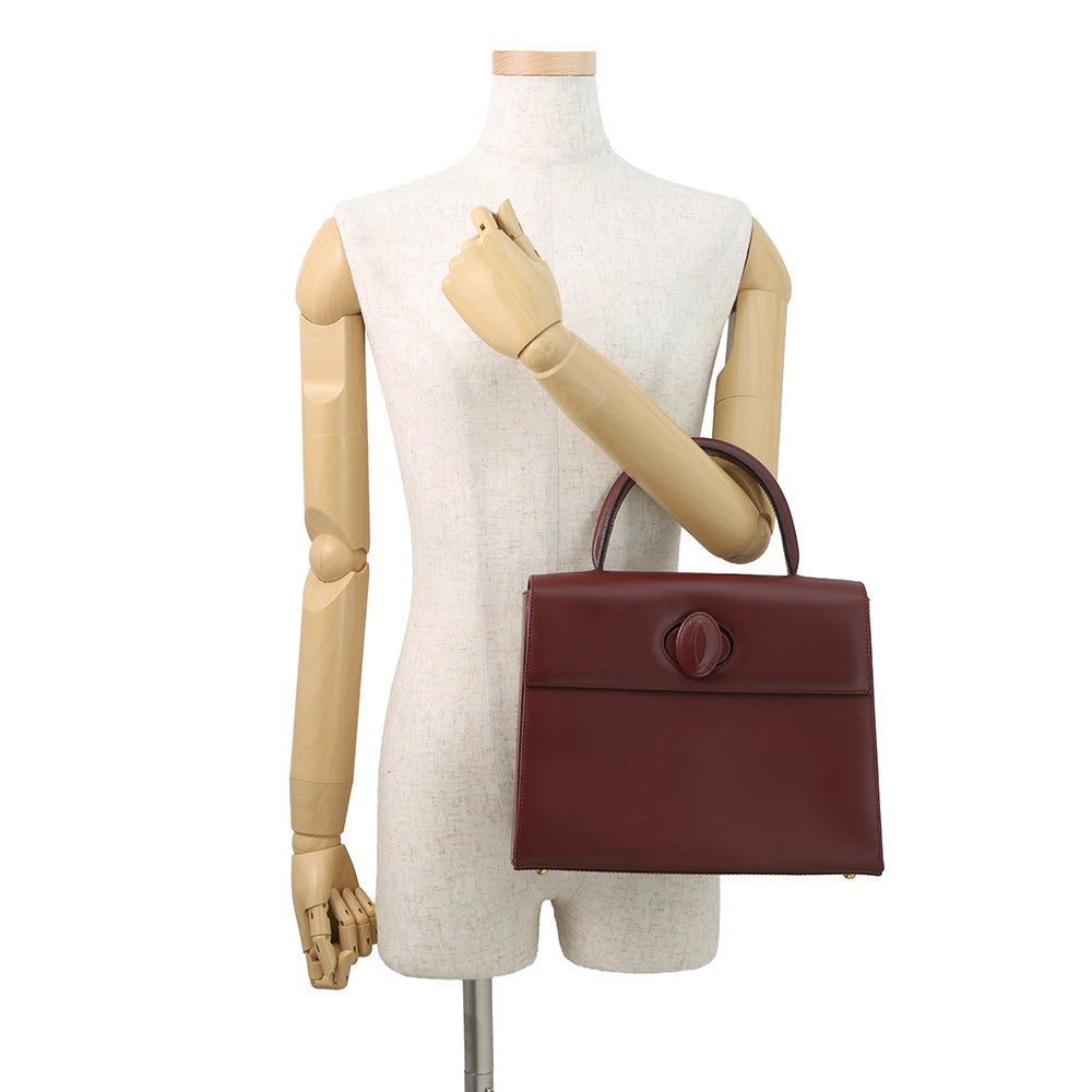CARTIER Must Line Handbag Bordeaux Leather