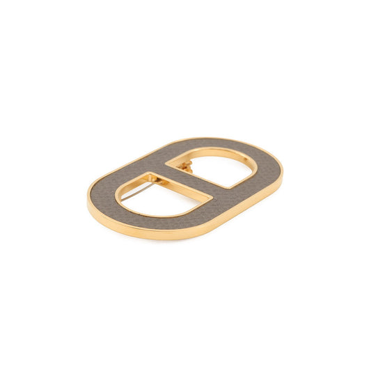 HERMES Chaine d'Ancre Brooch Etain Epsom Metal