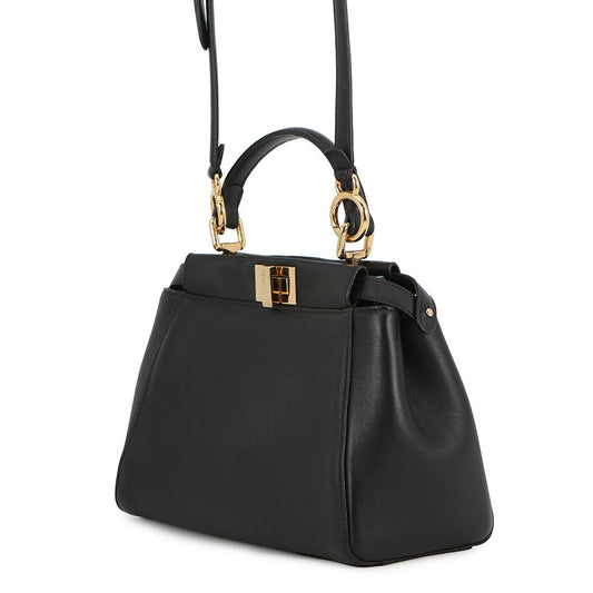 FENDI Peekaboo Black8BN244 Leather Size Mini