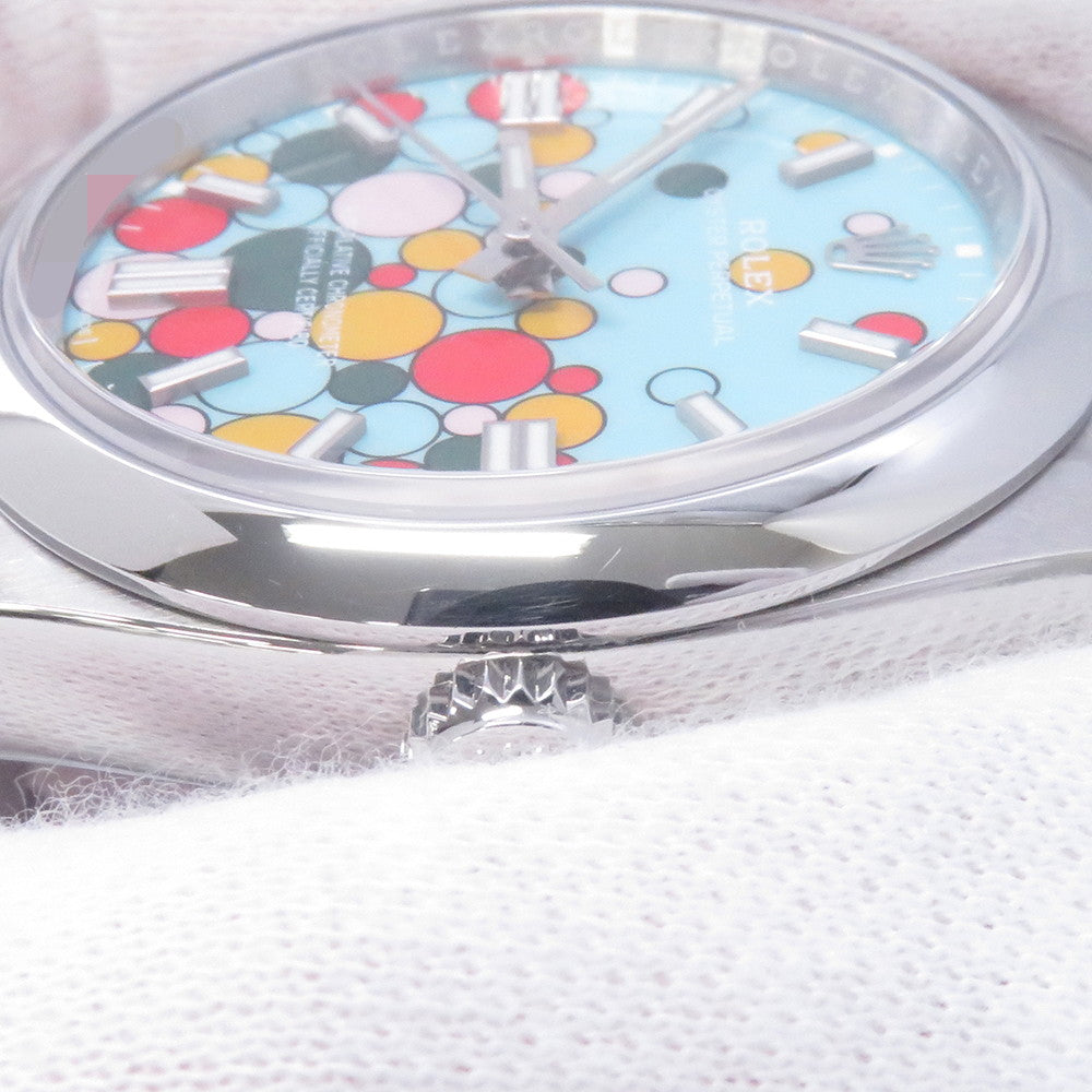 ROLEX Oyster Perpetual W36mm Stainless Steel Turquise Blue Celebration Dial126000