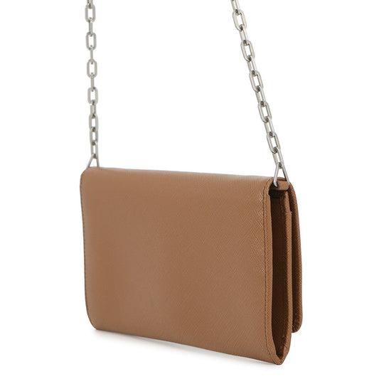 PRADA Chain wallet Camel1MT440 Saffiano Leather
