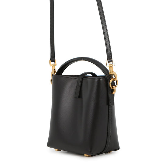 SAINT LAURENT PARIS LE 37 Bucket 2-Way Shoulder Bag Black765870 Calf Leather Size Mini