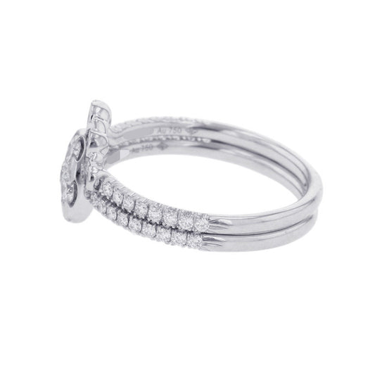 CARTIER Etincelle De Cartier Double Ring Size 51/#11B4223151/B4223100 18K White Gold