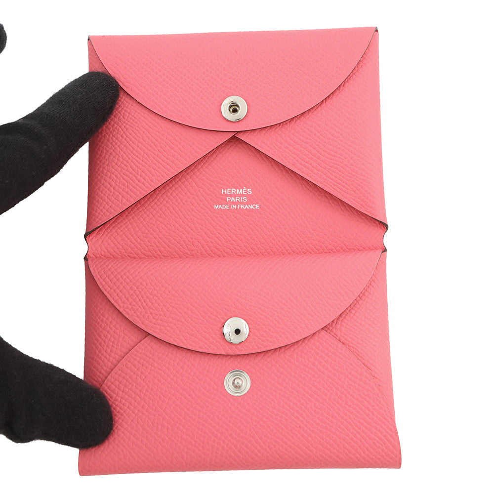 HERMES Calvi Duo Rose Azalee Epsom