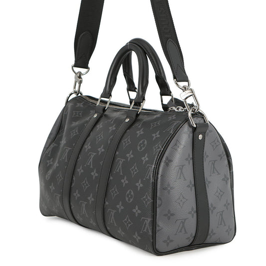 LOUIS VUITTON Keepall Bandouliere NoirM46655 Monogram Eclipse Monogram Eclipse Reverse Size 35