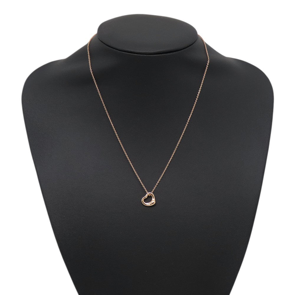 TIFFANY&Co. Elsa Peretti Open Heart Necklace68113660 18K Pink Gold