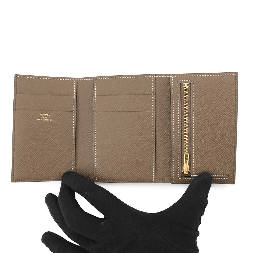 HERMES Bean Combine Verso Etain/Etoupe Epsom