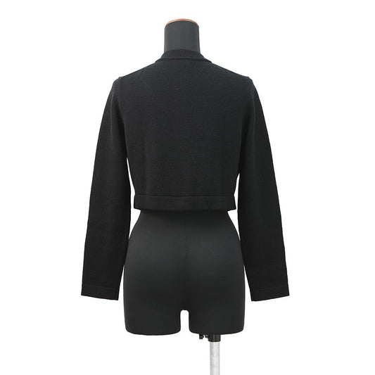 CHANEL IconButton Cardigan Size 36 BlackP73483 K10530 94305 Cashmere100%