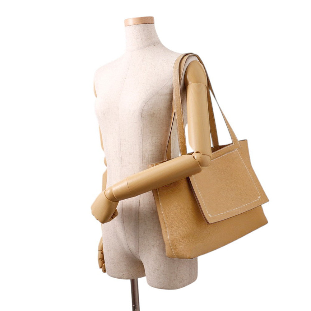HERMES Cabas Sellier Biscuit Taurillon Clemence Size 31