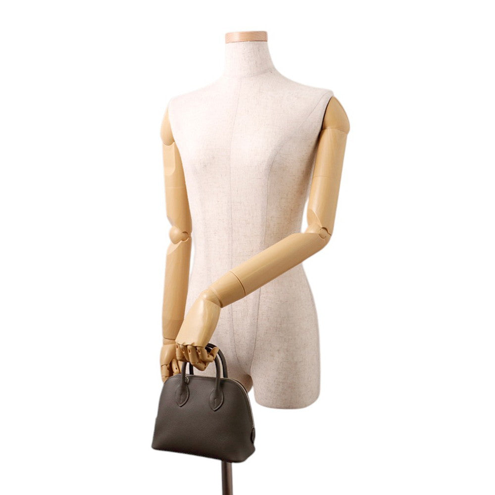 HERMES Bolide 1923 Vert Bronze Evercolor Size Mini