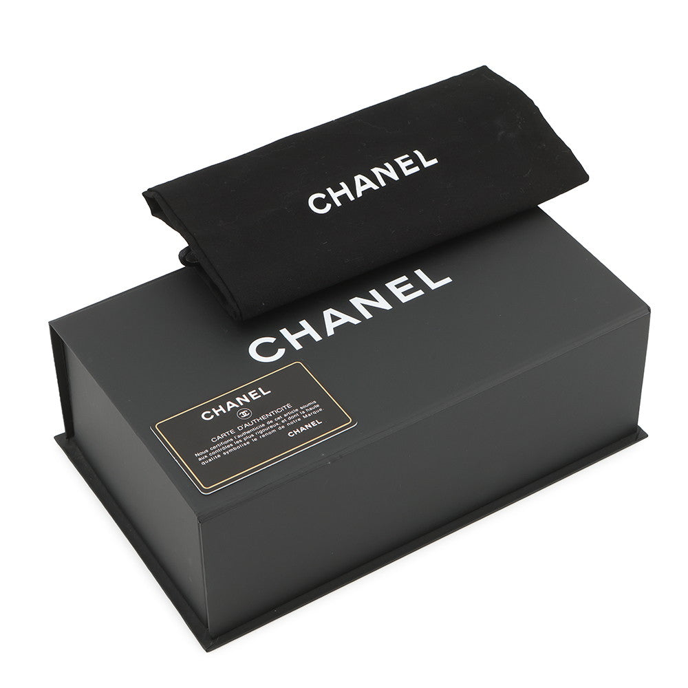 CHANEL Matelasse Kiss Lock ChainShoulder Bag Black Patent Leather Leather