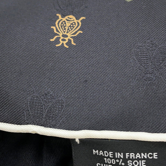 HERMES Carre 《Bouquet Finale Abeille》 2025AW Size 90 Black/Vert・Roden/RougeH Silk100%