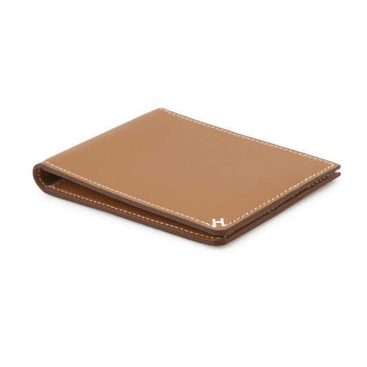 HERMES HSellier Horizontal Card Case Gold Evercolor