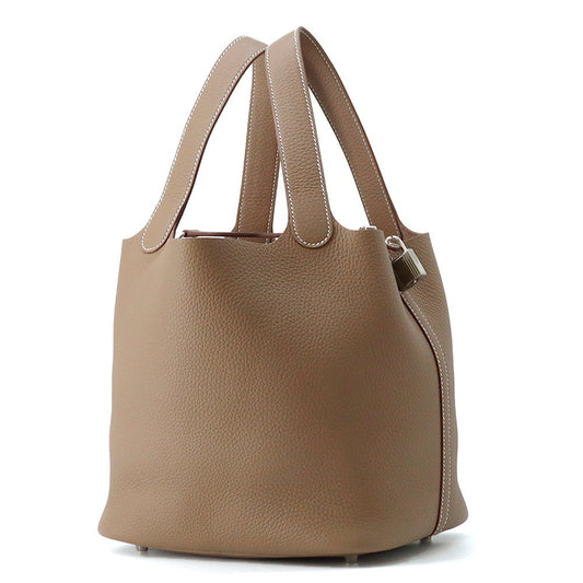 HERMES Picotin Lock Etoupe Taurillon Clemence Size MM