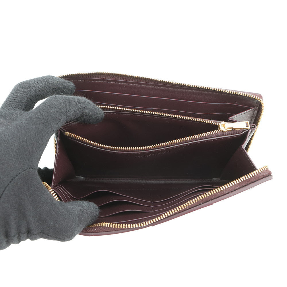 Bottega Veneta Maxi INTRECCIATO Cassette Zip-Around Wallet Long Wallet Grape651368VCQC15010 Leather