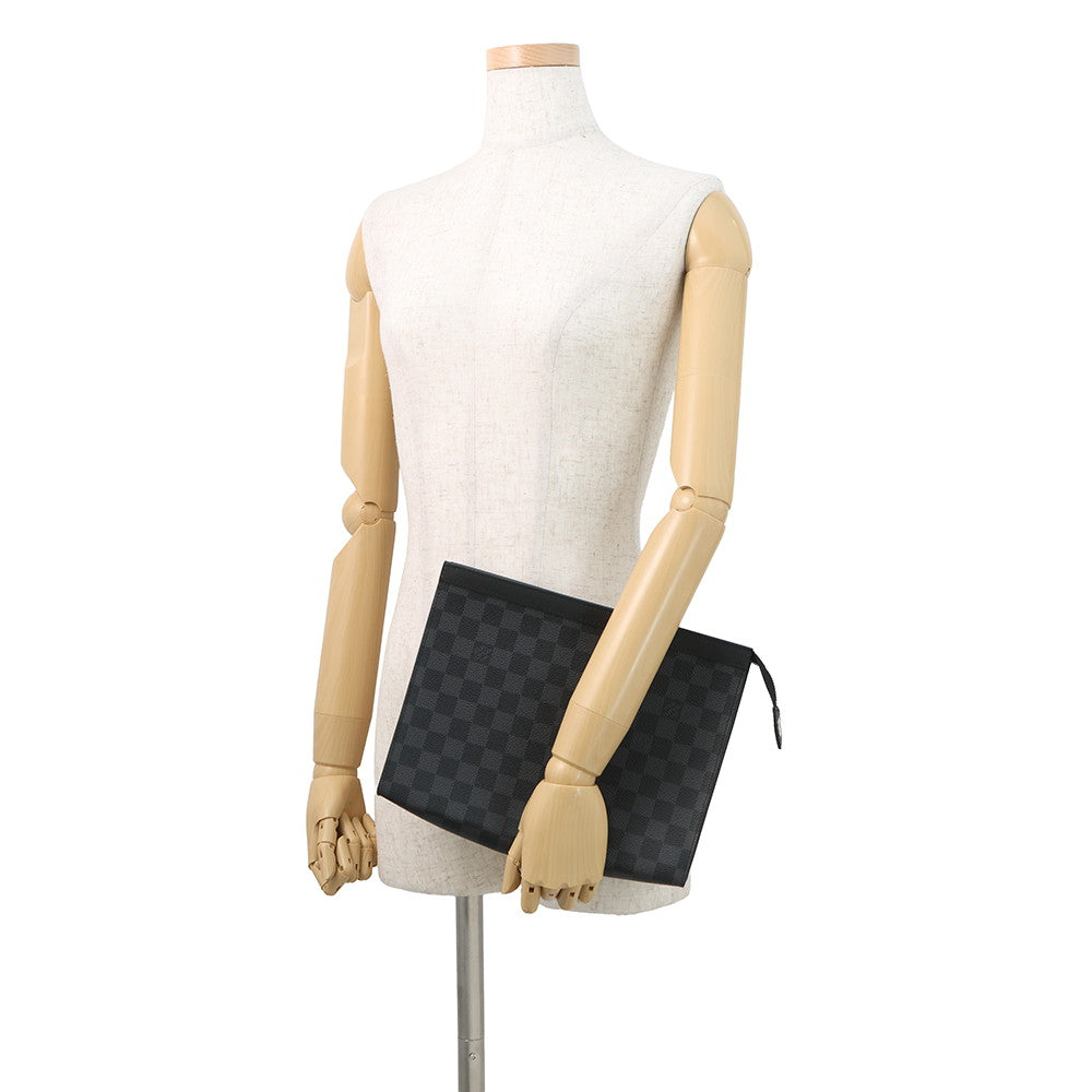 LOUIS VUITTON Pochette Voyage NoirN41696 Damier Graphite Size MM