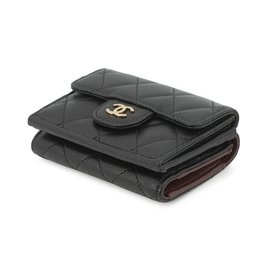 CHANEL Matelasse Classic Small Flap Wallet BlackAP0230 Caviar Leather