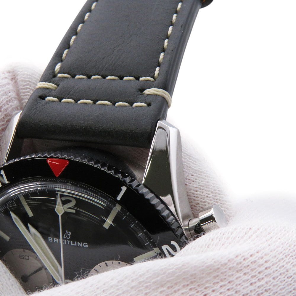 BREITLING Classic AVI REF. 765 Re-Edition W41mm Stainless Steel Leather Black DialAB09451A1B1X1