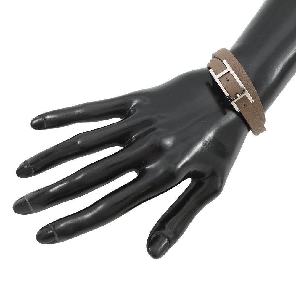HERMES Be Api de Bourtour Bracelet Size T3 Etoupe/Nata Swift Leather