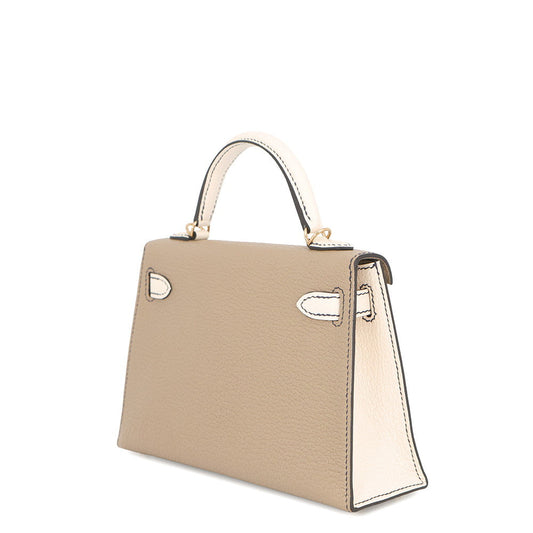HERMES Mini Kelly2 SPO Gris Tourterelle/Nata Chevre Myzore Goatskin