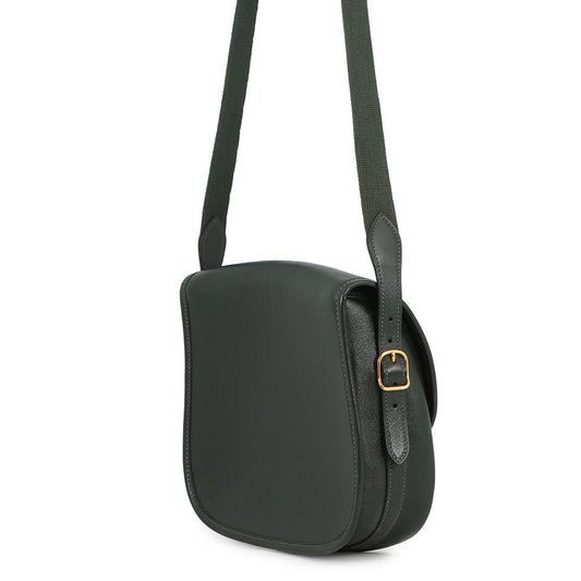 HERMES Duffle Shoulder Bag Green Box Calf Leather