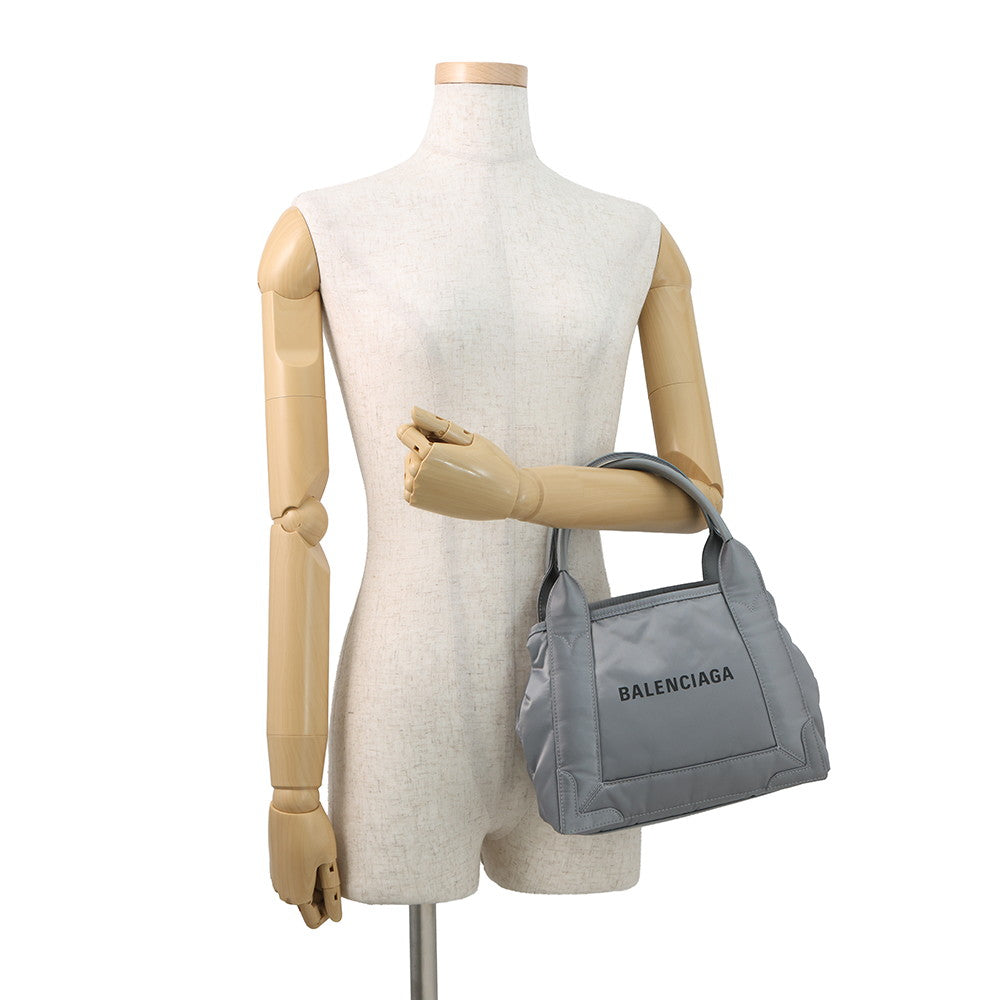 BALENCIAGA Navy Kabas Gray390346 Nylon Size XS