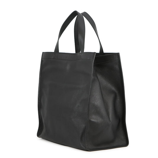 BALENCIAGA Logo Shopper Tote Black541842 Leather